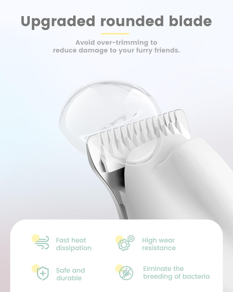 Paw Trimmer for Dogs with LED Display, PAPMINI Paw Trim Pro, Type-C Rechargeable Dog Clipper, 35dB Wireless Quiet Dog Paw Trimmer, Pro Dog Clipper for Paws, Ears, Face White - BeesActive Australia