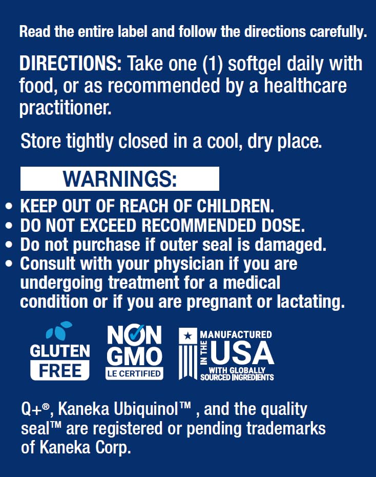 Life Extension Super Ubiquinol CoQ10 with PQQ, 50 Softgels 50 Count (Pack of 1)