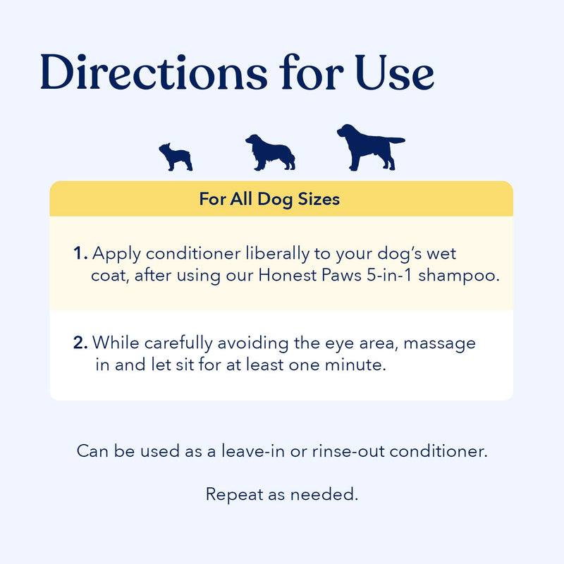 Honest Paws Dog Conditioner Detangler - Moisturizing Premium Pet Conditioner for Itchy and Dry Skin - Hydrate Sensitive Skin - Shiny Coat Soft Hair Smooth Fur - Mandarin & Berry - 16 oz - BeesActive Australia