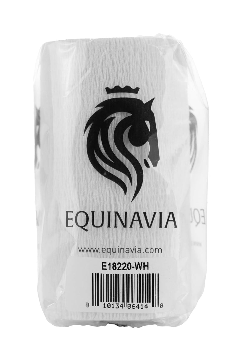 Equinavia 20 Pack Self Adhesive 4 Inch Vet Wraps with Easy-Dispenser Case | Bandages for Horses, Pets, Sports, Tattoo - Black - 20 x 5 yd - White - 20 x 5 yd