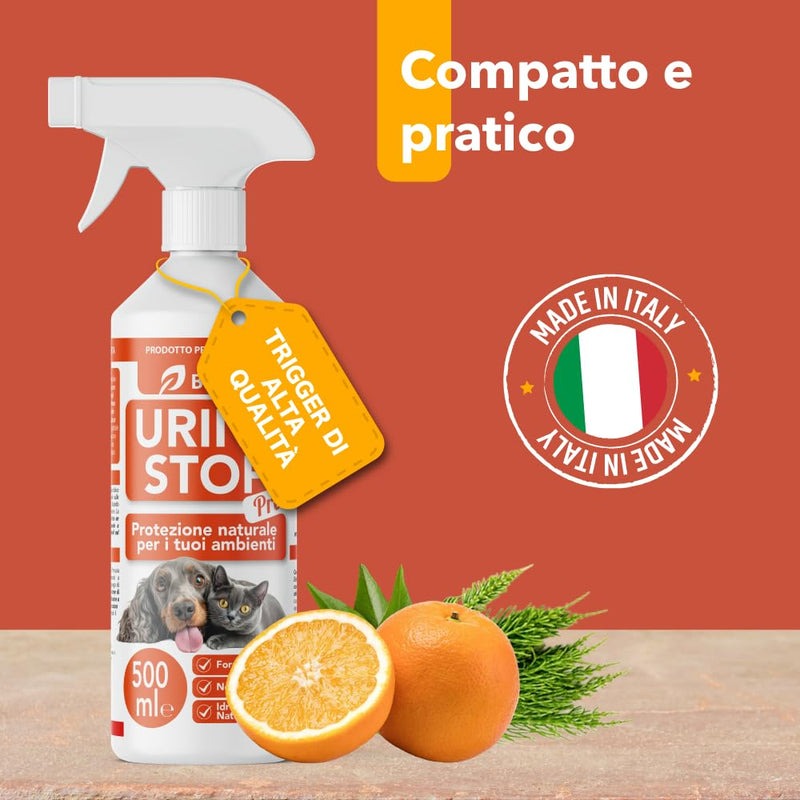 Urine Stop PRO Potentiated Plant Deterrent with Citrus and Horsetail, Ready to Use to Reduce Urinary Marking of Dogs and Cats - Indoor and Outdoor - 500ml