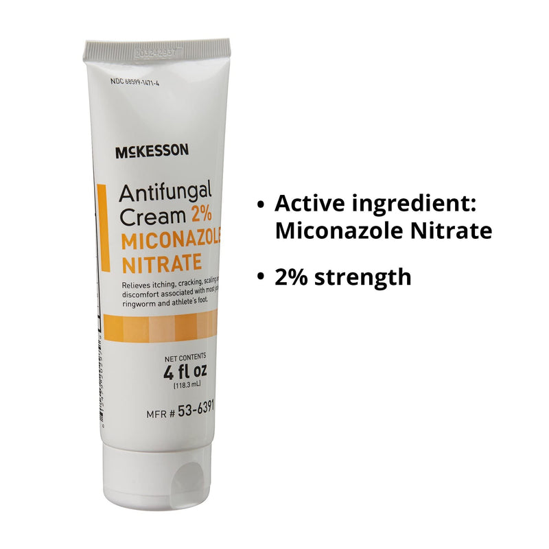 McKesson Antifungal Cream, 2% Miconazole Nitrate - Relieves Itching, Burning, Cracking from Jock Itch, Ringworm and Athlete Foot - 4 oz., 3 Count 4 Ounce (Pack of 3) - BeesActive Australia