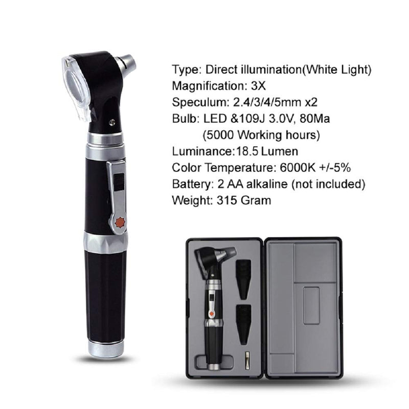 Mini Ear Otoscope, Bysameyee Magnification Diagnostic Ear Scope with LED Direct Illumination Light, Ear Healthy Tool for Doctors Nurses Adults Kids Baby Elder Pets Animals - BeesActive Australia
