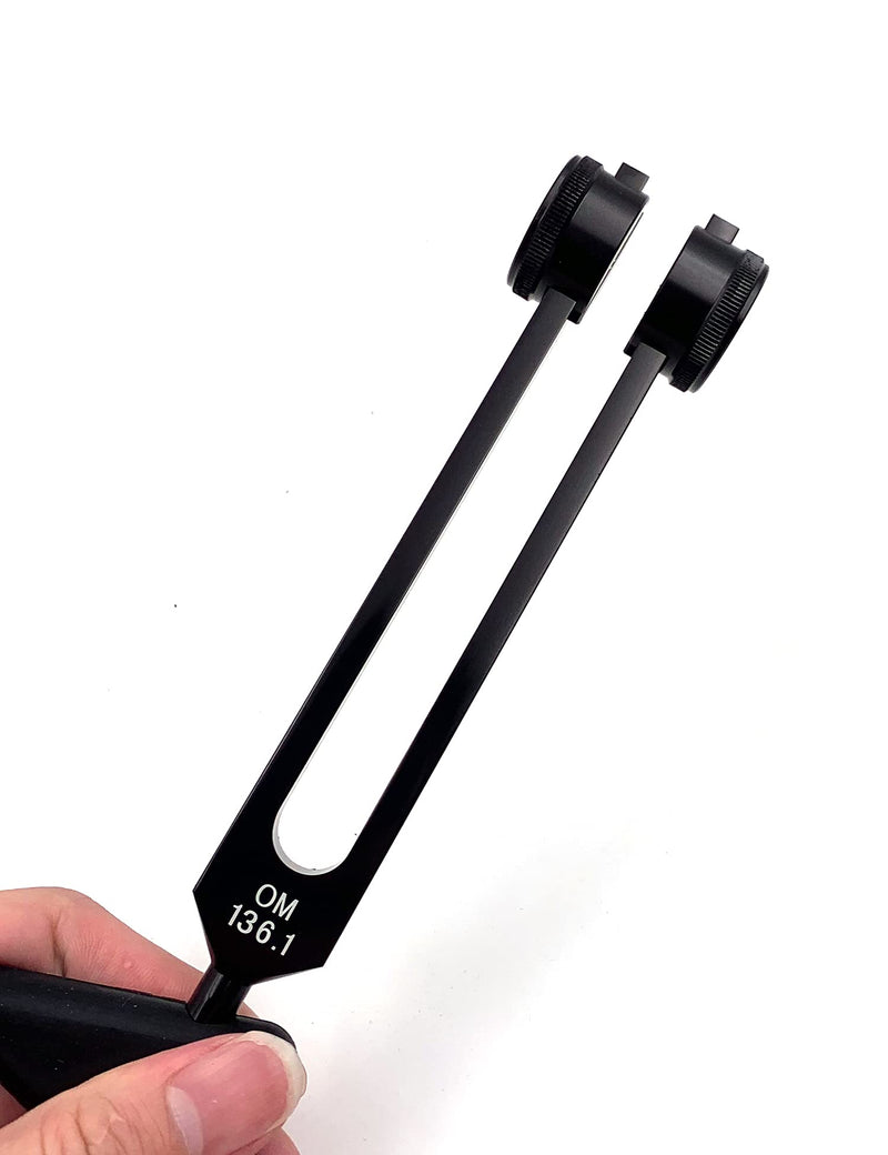 OM 136.1Hz Tuning Fork Weighted, Heart Chakra Tuning Energy Fork for Sound Healing, Meditation, Immune System and Circulatio, Perfect Healing Musical Instrument, Black 136.1HzÔºàBlackÔºâ - BeesActive Australia