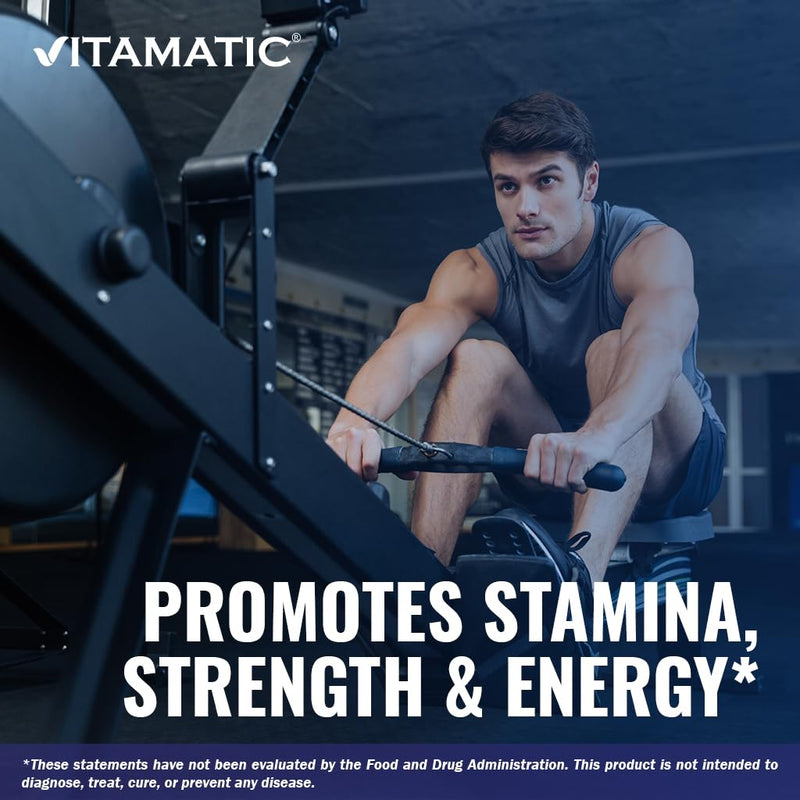 Vitamatic Tribulus Terrestris for Men - 2000 mg per Serving - 95% Saponins - 180 Vegetable Capsules - Made in The USA - Gluten Free & Non-GMO