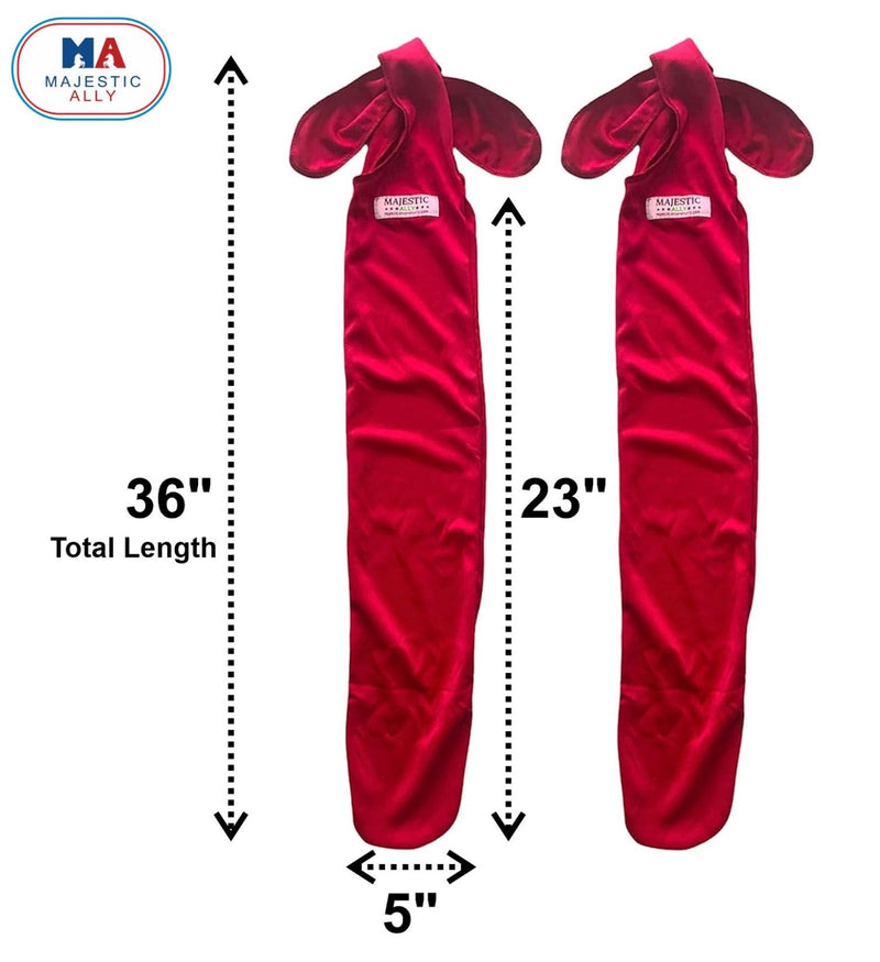 Majestic Ally Lycra Tail Bag for Horses - to Keep The Tail Clean and Protected - Set of 2 (Red) Red - BeesActive Australia
