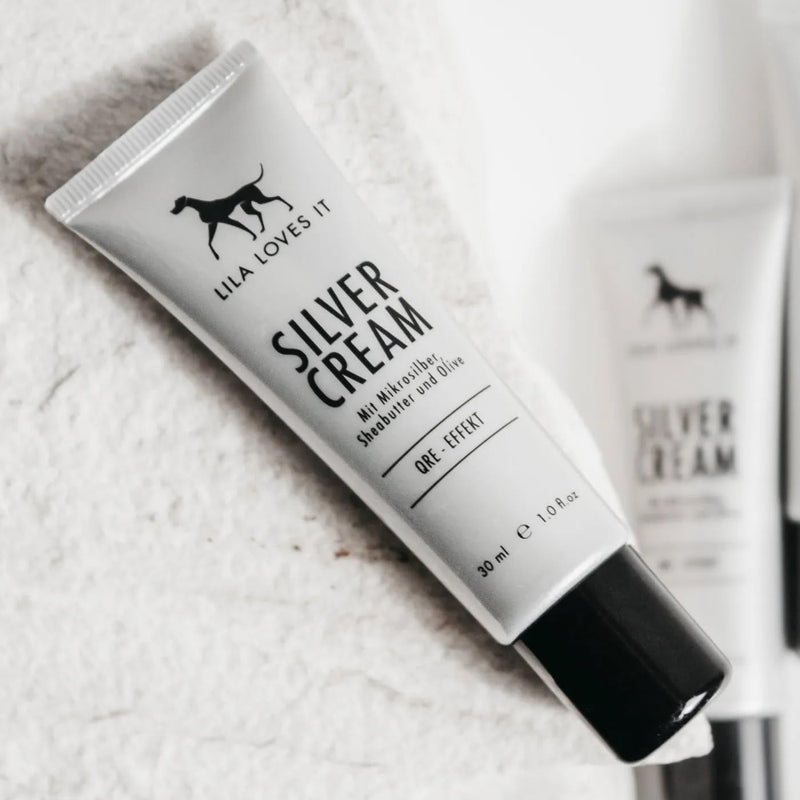 LILA LOVES IT silver cream for dogs - acute care with aloe vera, shea butter and microsilver, nano-free, soothes and intensively nourishes irritated dog skin, SILVERCREAM, 30 ml - BeesActive Australia