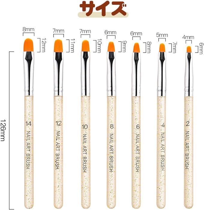YFFSFDC 14pcs Round Brush Nail Art Brush Nail Brush Gel Brush Nail Supplies for French Nail Gel Nail Nail Acrylic - BeesActive Australia