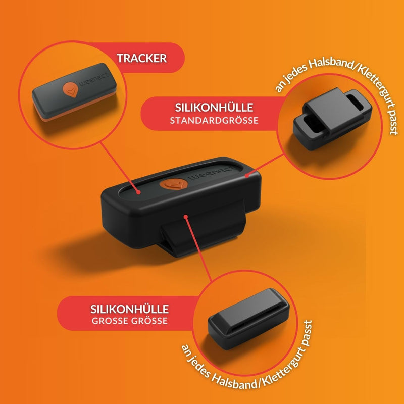 Weenect XS for dogs - NEW mini GPS tracker for dogs | Real-time GPS tracking | Smallest model on the market | Subscription | Waterproof Black (2023) - BeesActive Australia