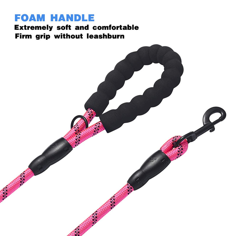 Comfortable Dual Dog Leash Tangle Free with Shock Absorbing Bungee Reflective 2 Dog Leashes for Large Medium Small Dogs (Pink 0-25 lbs) Dogs weight 0-25lbs Pink - BeesActive Australia