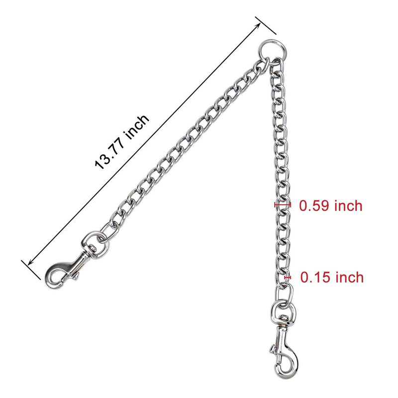 Metal Double Dog Leash Coupler, Chew Proof Tangle Free Dual Pet Dog Leash Extension Splitter Lead for 2 Dogs SIZE XL - BeesActive Australia