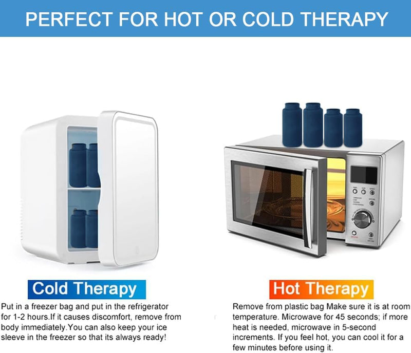 sicotool Finger Ice 4 Pack Thumb Sleeve Reusable Length Finger Ice Pack, Cold and Hot Sleeve for Thumbs and Toes Swelling for Arthritis, Tendinitis, Trigger Finger, and Swollen Finger - BeesActive Australia