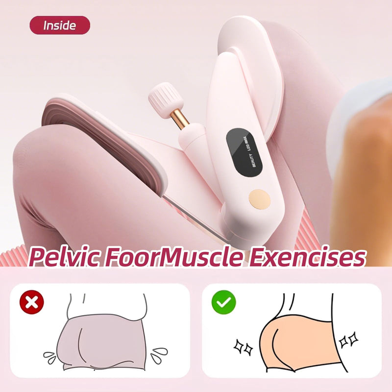 Thigh Exerciser for Women, 15-35lbs Adjustable Resistance Inner Thigh Exerciser and Hip Exercise Equipment for Toning Legs Butt at Home Gym, Pelvic Floor Trainer for Women Fitness gray