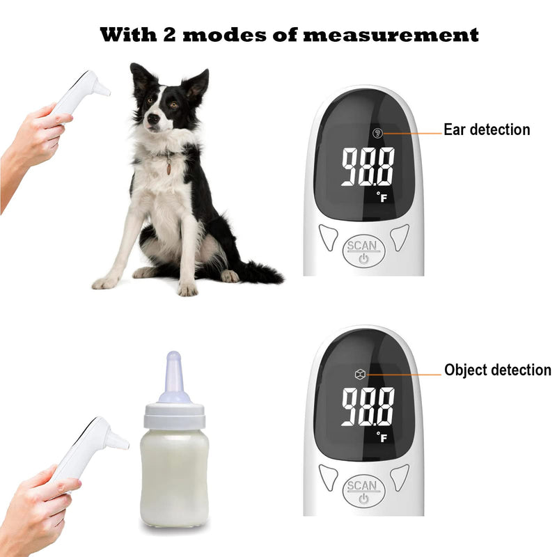 Cat & Dog Thermometer Non-contact Rechargeable Pet ear Thermometer,Designed for Pet,Fast and Accurate Temperature Detection - BeesActive Australia