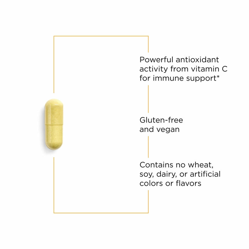 Integrative Therapeutics Vitamin C with Quercetin - Vitamin C Supplement for Immune Support*- Supports Antioxidant Activity* - Vegan, Gluten-Free & Dairy-Free - 180 Capsules (90 Servings) Standard Packaging