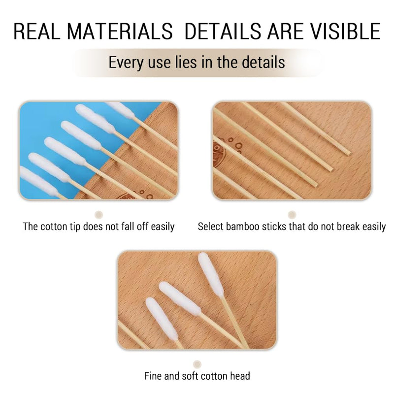 200 Pcs Pet Dog Ear Cleaner Cotton Buds, 15 cm Large Cotton-Buds Animal Ear Cleaning Cotton Swab Sticks Wax Remover for Cat Dog Ear-Wax Infection-Removal