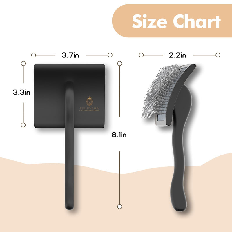 Soft-Touch Slicker Brush – Black – Professional Pet Grooming Brush for Thick & Long-Haired Dogs - BeesActive Australia