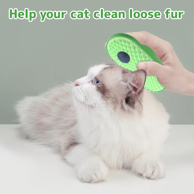 Cat Self Groomer with 2 Catnip Balls, Cat Wall Scratcher, Cat Wall Corner Scratcher Comb, Cat Self Massage Brush for Indoor Cats, Suitable for Long/Short Fur Cats, Green - BeesActive Australia