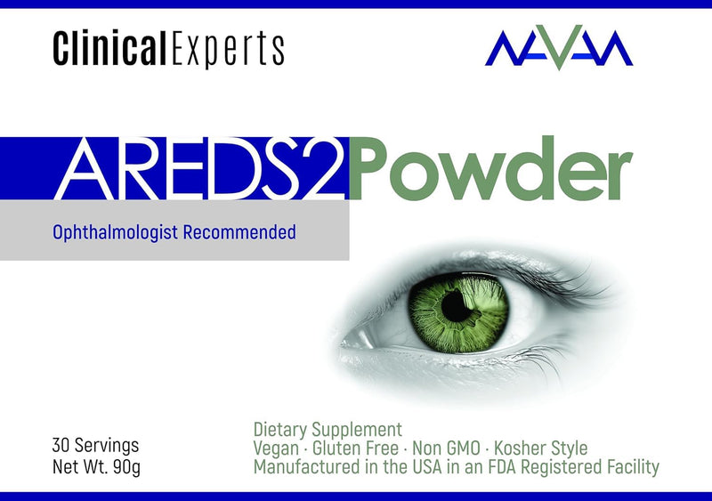 Navan AREDS 2 Powder - for Those Who Can't Consume Tablets or Softgels | Eye Vitamins & Minerals Antioxidant Supplement by Clinical Experts - Lutein, Zeaxanthin & Zinc - Kosher Style, 30 Servings