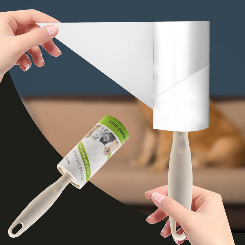 Littlegaofeithing 14 rolls of animal hair, adhesive roll for clothing with 2 handles, for clothes, hair, sofa, bed, cat and dog hair. - BeesActive Australia