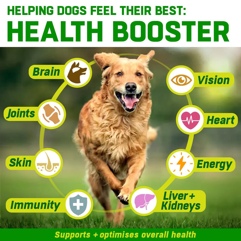 Multivitamins for Dogs | 180 x Chicken Flavour Tablets | 24 x Essential Dog Vitamins & Minerals | Full Spectrum Health Supplement for Dogs | Up-to 1 x Year’s Supply | Premium Quality