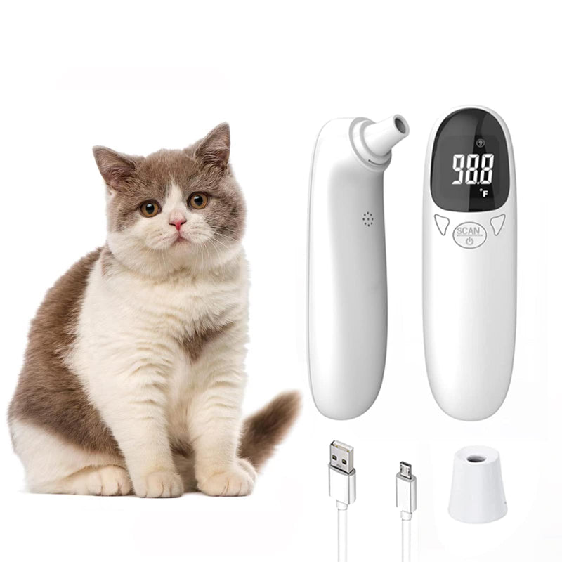 Cat & Dog Thermometer Non-contact Rechargeable Pet ear Thermometer,Designed for Pet,Fast and Accurate Temperature Detection - BeesActive Australia
