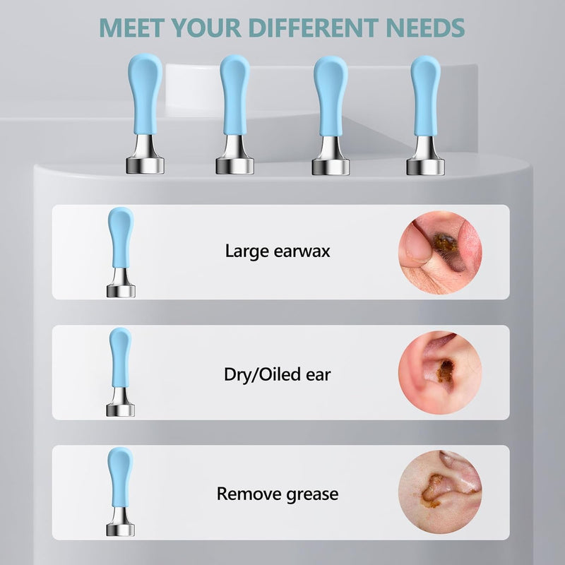 Bebird Replacement Tips Ear, 16 Pieces Waterproof Silicone Ear Spoon for Ear Wax Removal Endoscope, BEBIRD Original Ear Cleaner Tips Set for W3/R3/T15/X3/X17 PRO/D3Pro/T5/R1(Latest Version) - BeesActive Australia