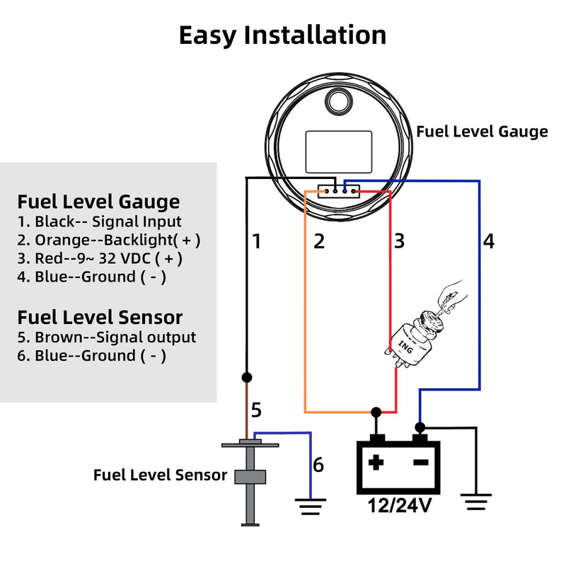 RUPSE Fuel Sender Unit Boat Fuel Tank Sending Unit Fuel Water Level Sensor Stainless Steel Fuel Sender and Fuel Gauge for Boat Car Truck RV (10"(250mm)) 10" - BeesActive Australia