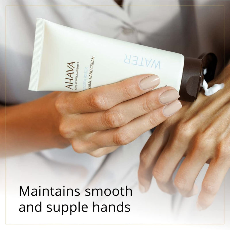 AHAVA Dead Sea Water Mineral Hand Cream - Hand Moisturizer For Dry Cracked Hands, Light & Fast Absorbing, Enriched with Exclusive blend Osmoter, Smoothing Witch Hazel & Soothing Allantoin Original 3.4 Fl Oz (Pack of 1) - BeesActive Australia
