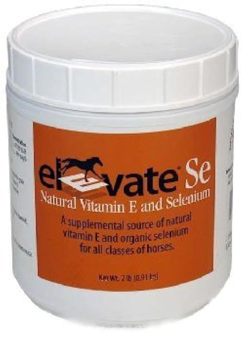 Elevate Se Natural Vitamin E and Selenium Powder for Horses, 2 Pound Container - BeesActive Australia