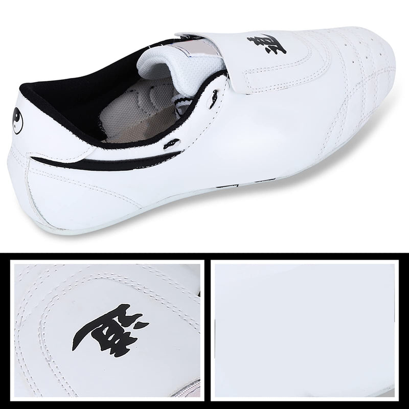 Dilwe Kong Fu Shoes, Reliable Taekwondo Shoes for Men and Women Children, White 37 M EU