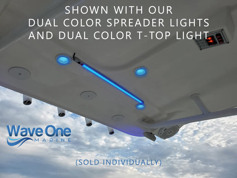 Wave One Marine Flush Mount 3" RGBW Internal Driver LED Courtesy Boat Light | RV Accent | Interior Exterior Deck Transom Cockpit T Top | Waterproof IP67 (White Bezel) White Bezel - BeesActive Australia