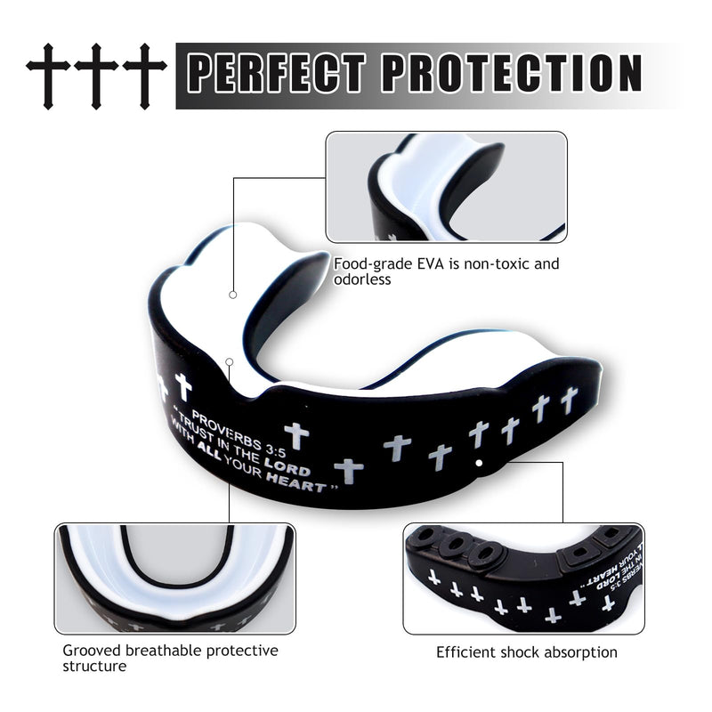 6 Pcs Cross Mouth Guards Christian Teeth Armor Sport Game Guard Religious Mouthguards for Boxing, Football, Basketball, Baseball, MMA, Rugby and All Contact Sports - BeesActive Australia