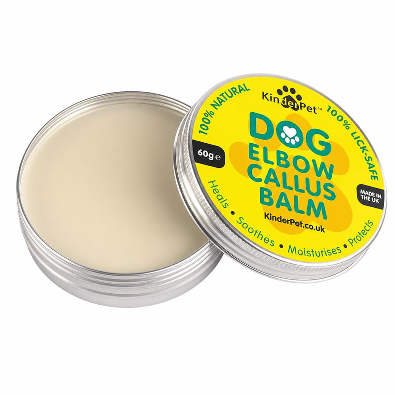Dog Elbow Callus Balm Treatment Heal Soothe Moisturise Protect Cracked Dry Hard Damaged Rough Skin Lick-Safe 100% Organic All Natural Made in the UK 60g