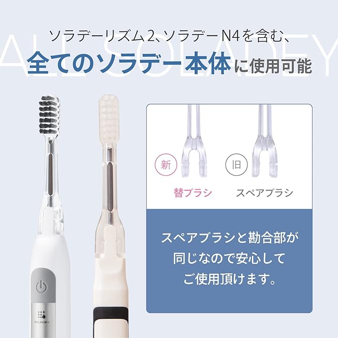 SOLADEY Special Replacement Brush, Set of 4, 3 Row Compact, Extra Fine Bristle, Regular Spare Brush (Shiken) - BeesActive Australia