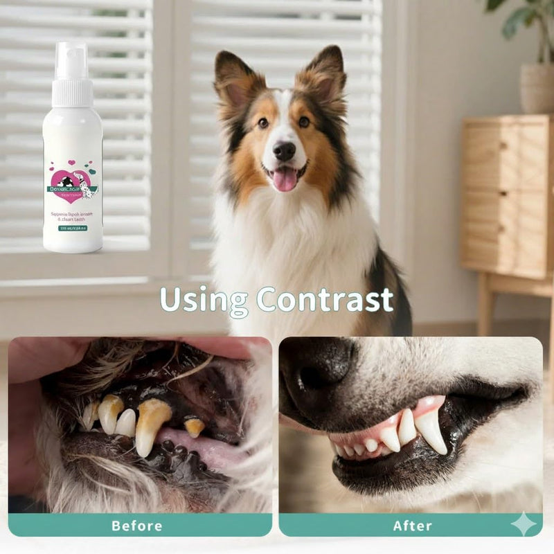 DentaClean Spray for Dogs & Cats, No-Brush Plaque & Tartar Remover, Breath Freshener, Dentaclean for Dogs, Supports Daily Denta Hygiene, Easy Spray Use, 100ml