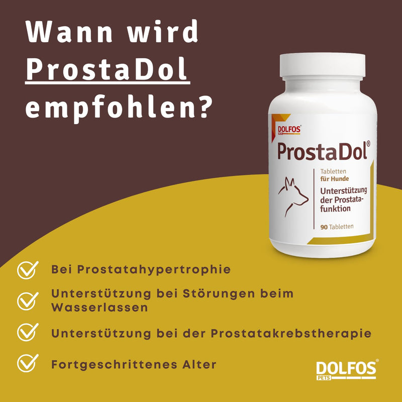 DOLFOS PETS ProstaDol - dietary supplement for dogs 90 tablets, support of prostate and urinary tract function - natural ingredients - support for urinary disorders - BeesActive Australia