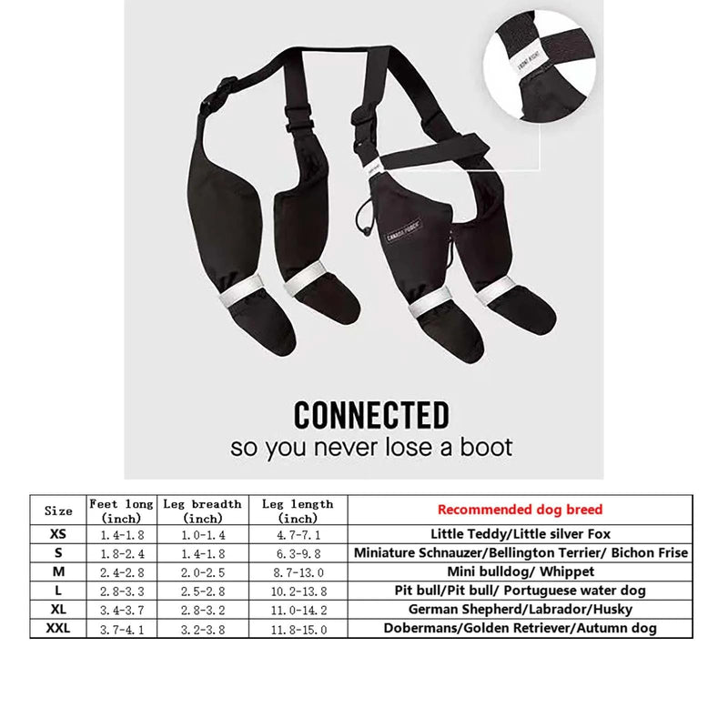 Dog Suspender Boots, Suspender Boots for Dogs, Anti-Slip Dog Boots for Large Dogs, Dog Paw Boot Leggings, Dog Boots with Suspenders, Adjustable Dogs Shoes Winter Snow Rain Hiking, Large - BeesActive Australia