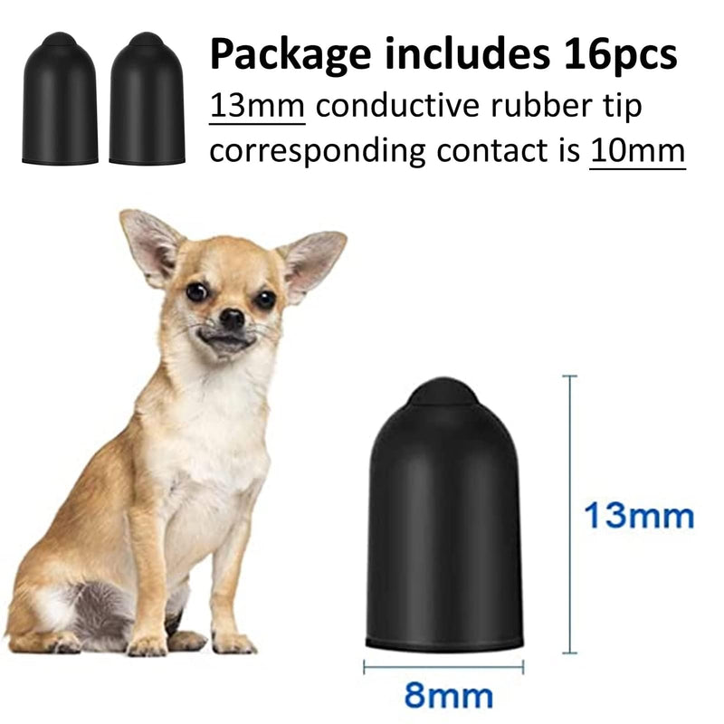 Dog Shock Collar Rubber Tips 16 pcs, Replacement Silicone Covers for Dog Training Collars, Anti Bark Collars Silicone Caps 13mm - BeesActive Australia