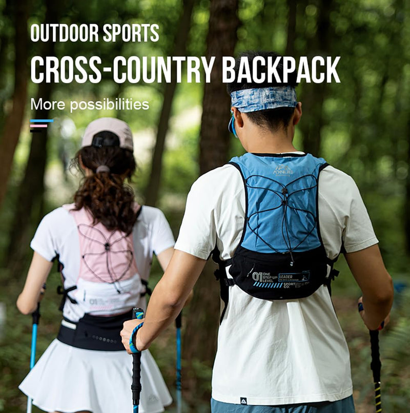 AONIJIE Running Hydration Vest Backpack 5L Marathon Race Cycling Hiking Climbing Trail Running Essentials for Women Men Black - BeesActive Australia