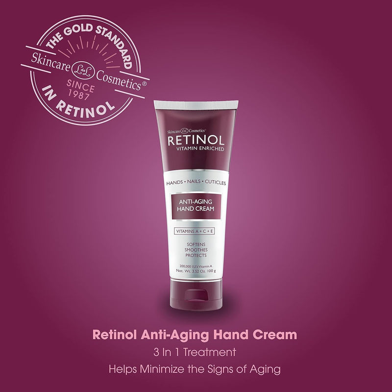 LIVAURA Retinol Anti-Aging Hand Cream – The Original Brand For Younger Looking Hands –Rich, Velvety Conditions & Protects Skin, Nails & Cuticles – Vitamin A Minimizes Age’s Effect on Skin (Women's) Women's Hand Cream