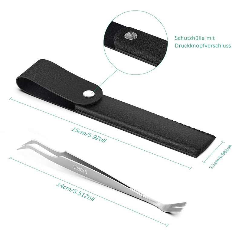 LINCCI tick tweezers, stainless steel tick tweezers and tick hooks for dogs, cats, people, children, pets, animals, 2 in 1 tweezers and hooks, metal tick tweezers, professional tick remover for ticks of any size - BeesActive Australia