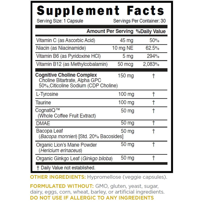 Relaxium FocusMax, Brain & Focus Health Supplement, Mental Clarity Support, Proven Concentration, Focus, Memory, & Nootropics Booster, USA-Manufactured, 30 Vegan Capsules (Pack of 3) 30 Count (Pack of 3)