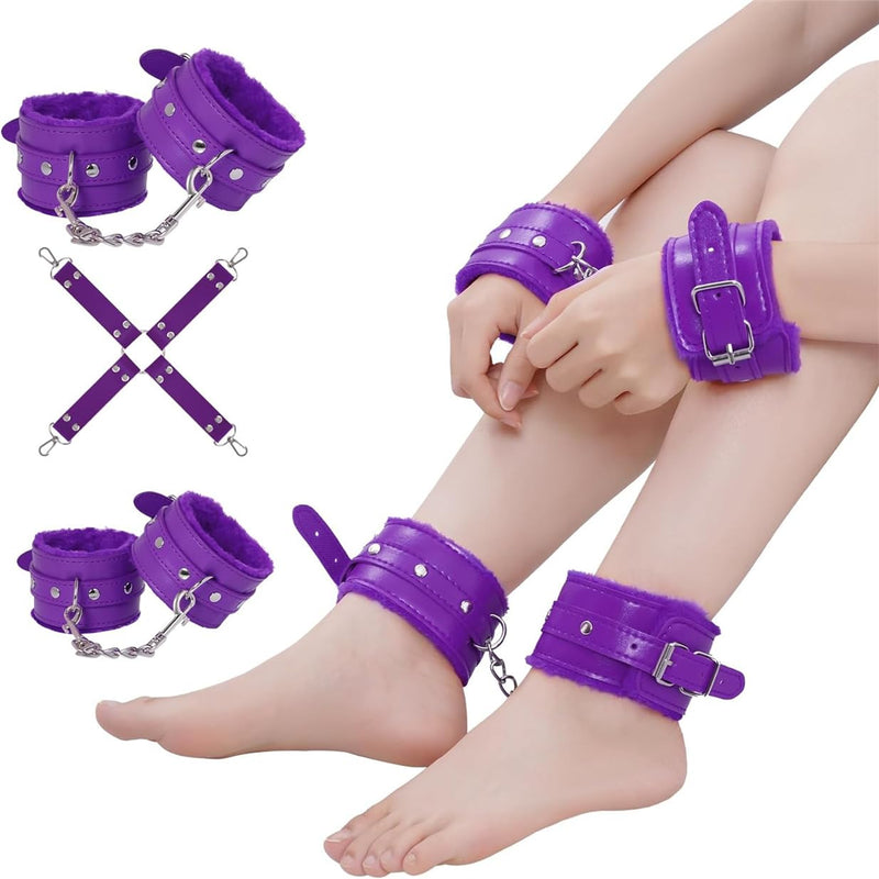 Christmas Gift 12 Piece Purple Accessory Set, Multi-Functional Wrist and Ankle Training Straps, Adjustable-H