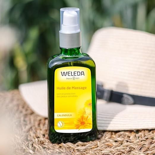 [Official] WELEDA Calendra Massage Oil 100mL For Sensitive Skin Body Massage Oil Delicate Skin Dry Skin Subtle Sweet and Sour Scent Natural Ingredients Organic - BeesActive Australia
