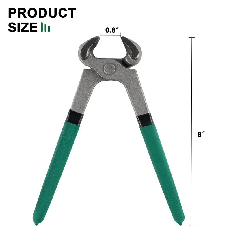 Goats Hoof Nipper 8" Carbon Steel Farrier Tool Multi-Purpose Hoof Trimmers with Plastic Grips for Cattle Sheeps Horses 8in. Green - BeesActive Australia