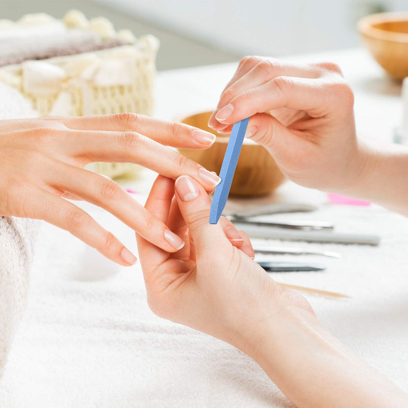 Mudder 40 Pcs Stone Nail File Pumice Stick for Fingernails Pumice Rock Nail Cuticle Pusher Rock File for Home Salon Toenail Buffing Tool 4 Colors