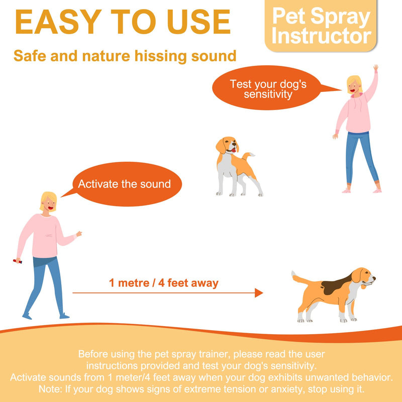 Spray Corrector for Dogs 80ml 1 Pack Spray Corrector Dog Trainer Stops Barking, Place Avoidance, Attacks,Safe, Humane and Effective, Dog Fights T300-Orange-1PK - BeesActive Australia