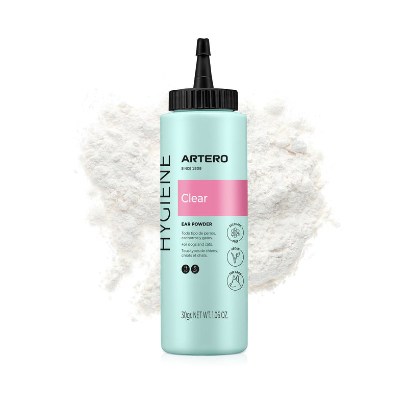Artero Clear Ear Dust for Dogs. Prevents perspiration and eliminates bad odor as a result of moisture in the dog's ears.