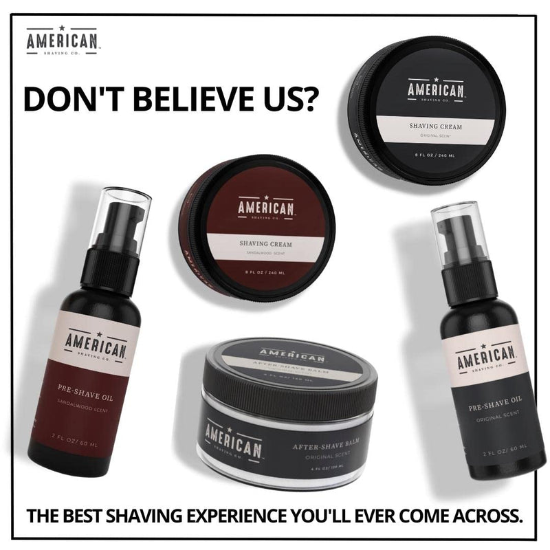 Pre-Shave Oil for Effortless, Smooth & Irritation-free Shave, For Men’s Skin Care Natural Handcrafted Blend Argan & Jojoba Oil, Protects Razor Burn, Premium Pre-Shave Oil by American Shaving Co - 2 Oz Original Scent